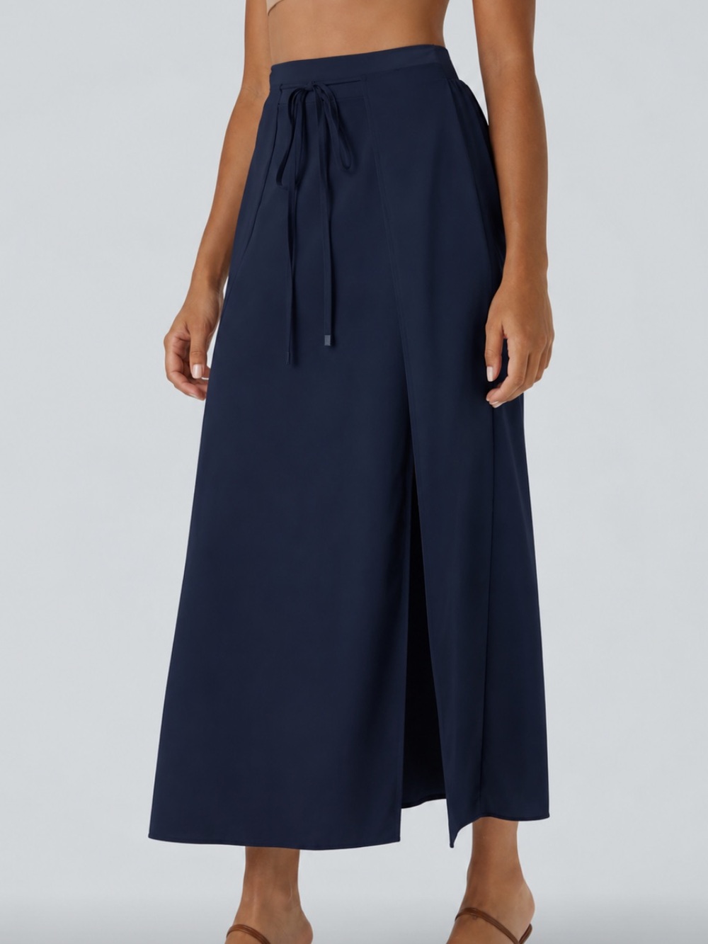 HALARA Breezeful High Waisted Tie Front Flowy 2 in 1 Maxi Quick Dry Skirt